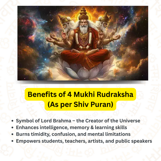 4 Mukhi Rudraksha – For learning and studies (Nepali)