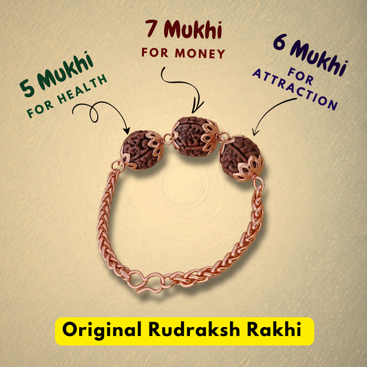Rudraksha Rakhi Bracelet For Brother
